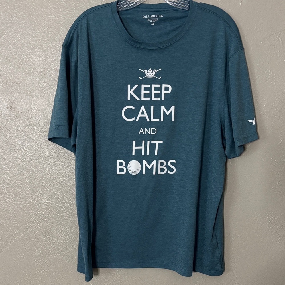 Golf America Men’s Keep Calm Performance TShirt XL
